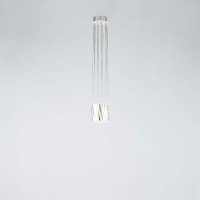 ZOOM 1 SUSPENSION - brushed stainless steel - translucent foil