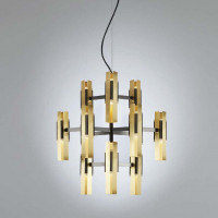 Excalibur Chandelier .12 - brushed brass