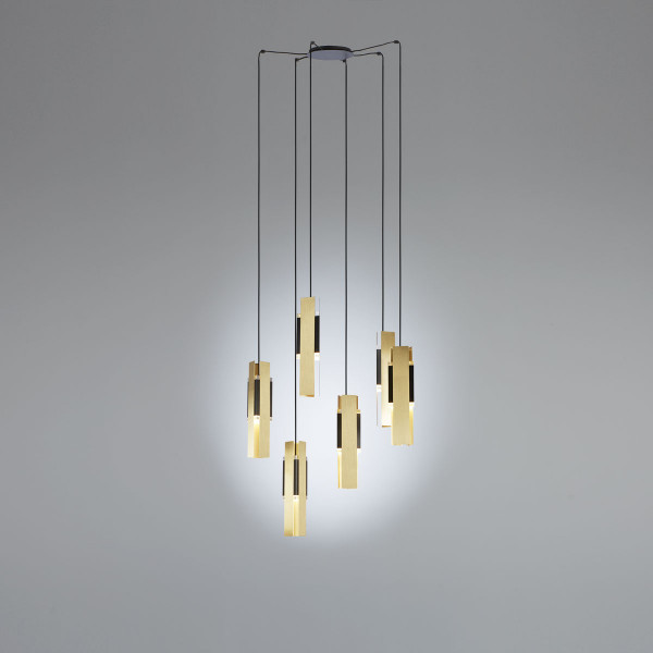 Excalibur Chandelier .26 - brushed brass