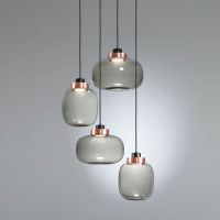 Legier Chandelier .14 - copper - smoked