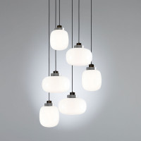 Legier Chandelier .26 - light grey - opal white