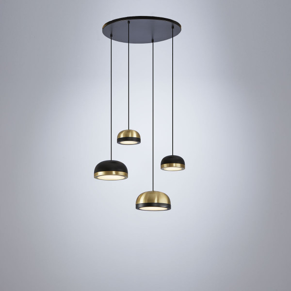 Molly Chandelier .14 - brushed brass - sand black