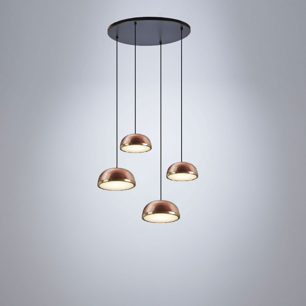 Molly Chandelier .14 - copper - brushed brass