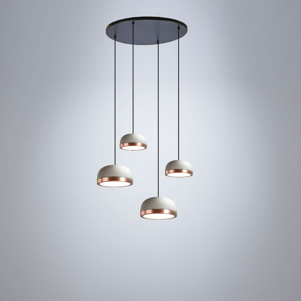 Molly Chandelier .14 - sand grey - copper