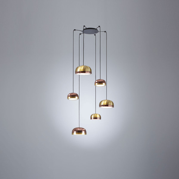 Molly Chandelier .26 - copper - brushed brass