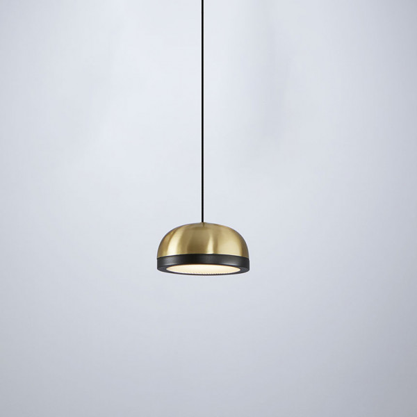 Molly Pendant .21 - brushed brass - sand black