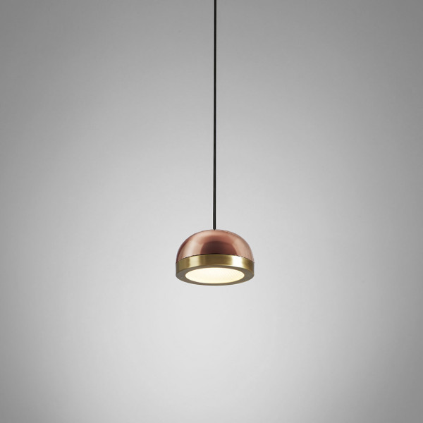 Molly Pendant .21 - copper - brushed brass