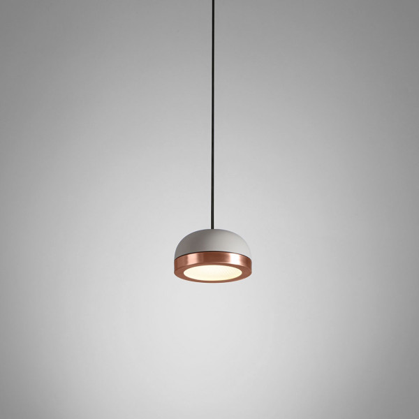 Molly Pendant .21 - sand grey - copper