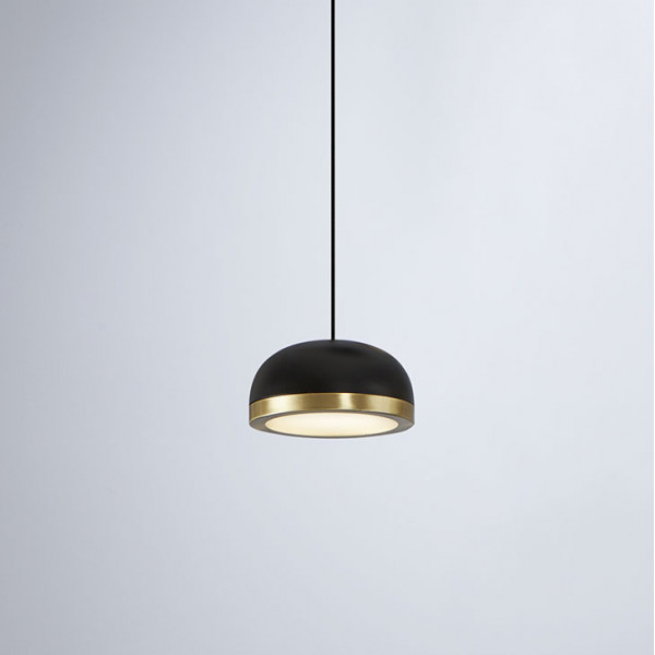 Molly Pendant .22 - sand black - brushed brass