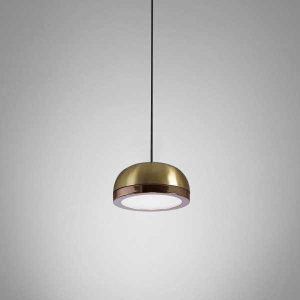 Molly Pendant .22 - brushed brass - copper