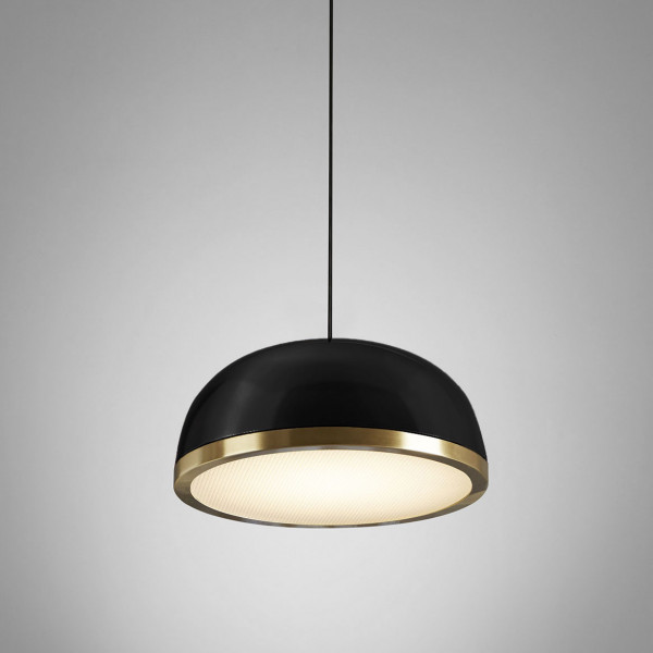 Molly Pendant .23 - sand black - brushed brass