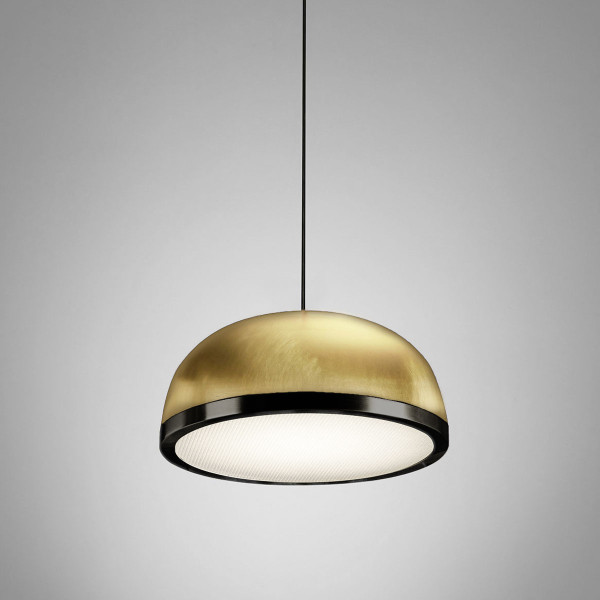 Molly Pendant .23 - brushed brass - sand black