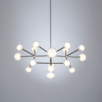 Nabila Chandelier .16 - brushed brass - clear