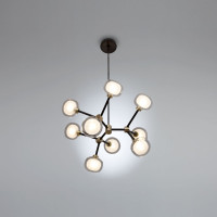 Nabila Chandelier .19 - brushed brass - clear