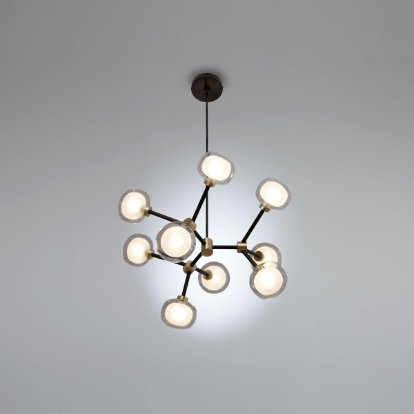 Nabila Chandelier .19 - brushed brass - clear