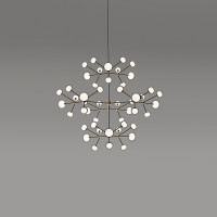 Nabila Chandelier .48 - brushed brass - clear