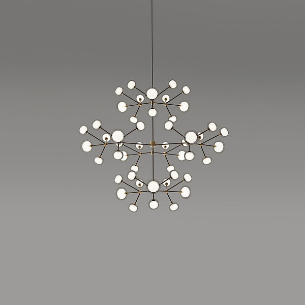 Nabila Chandelier .48 - brushed brass - clear