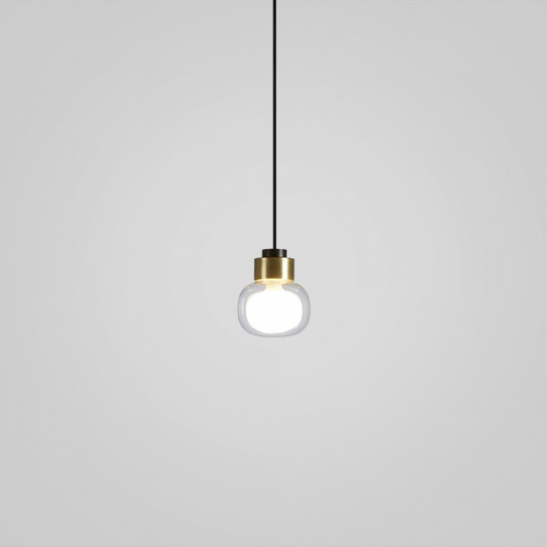 Nabila Pendant .21 - brushed brass - clear