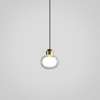 Nabila Pendant .22 - brushed brass - clear