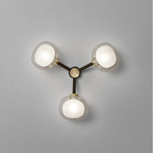 Nabila Wall Ceiling .73 - brushed brass - clear