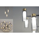 Osman Chandelier .17 - brushed brass - clear