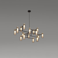 Osman Chandelier .17 - brushed brass - clear