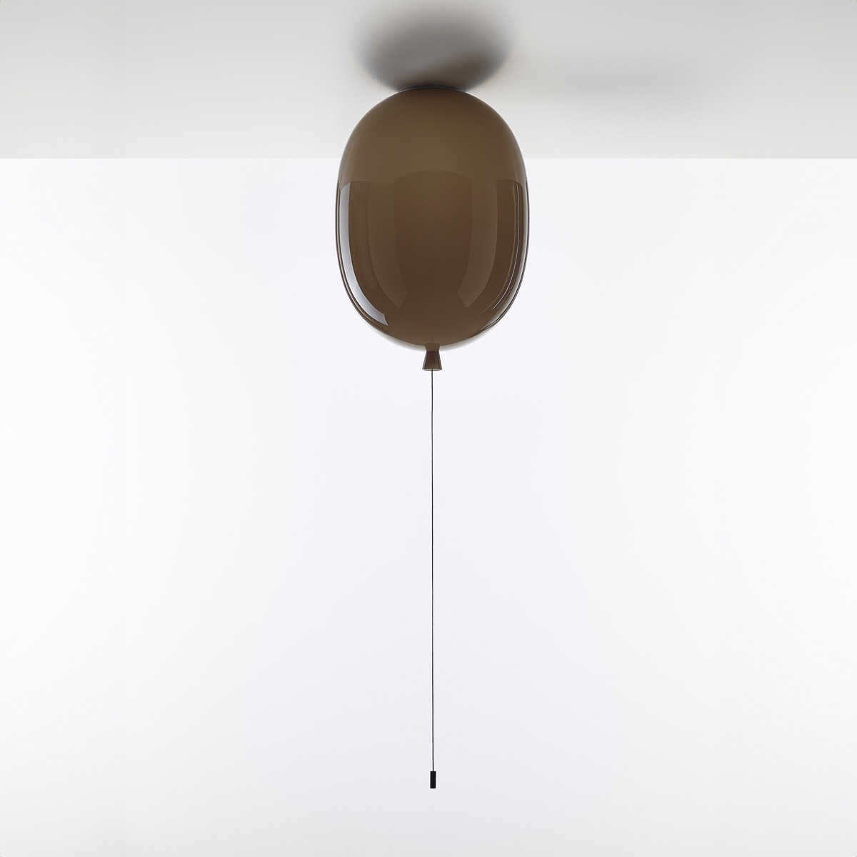 MEMORY CEILING OVAL 350 - brown - glossy - light switch black